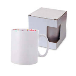 Mok van 300 ml met Happy Birthday-binnenkant met kartonnen doos.Sublimation Thermal Transfer