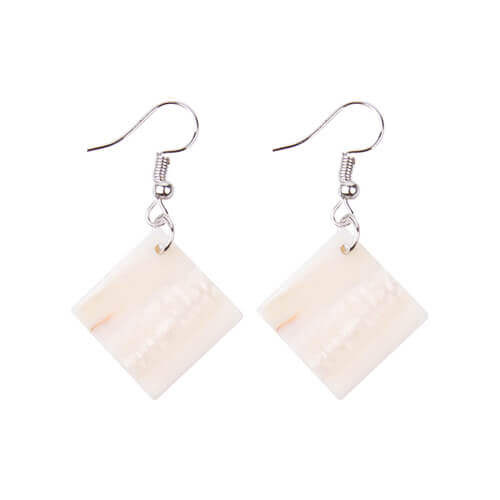 Boucles d'oreilles en coquille pour la sublimation - carré