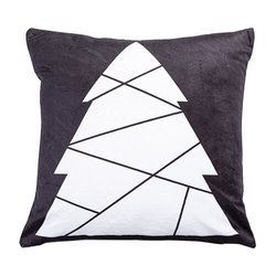 Funda de almohada de felpa con paneles para fotos para sublimación - Árbol de Navidad