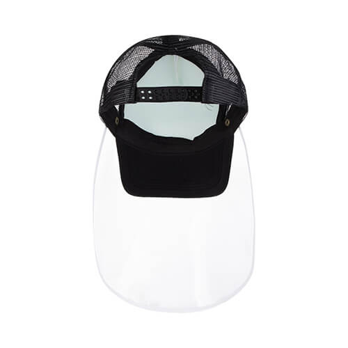 A cap for a visor for sublimation - black