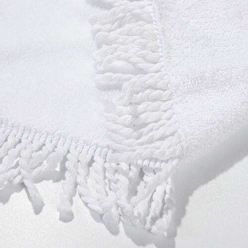 Handdoek 152 x 76 cm met kwastje voor sublimatie - wit