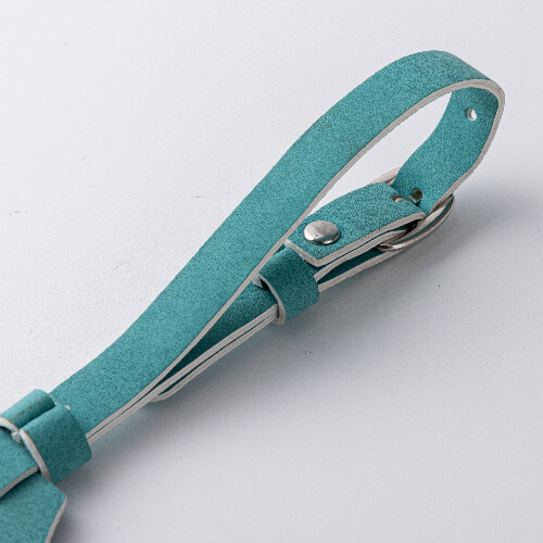 Leather luggage tag / AirTag pouch for sublimation - green