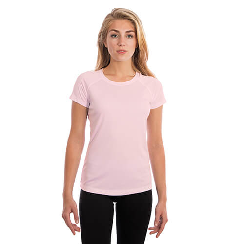 Solar T-shirt voor dames met korte mouwen voor sublimatie - Pink Blossom