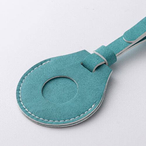 Leather luggage tag / AirTag pouch for sublimation - green