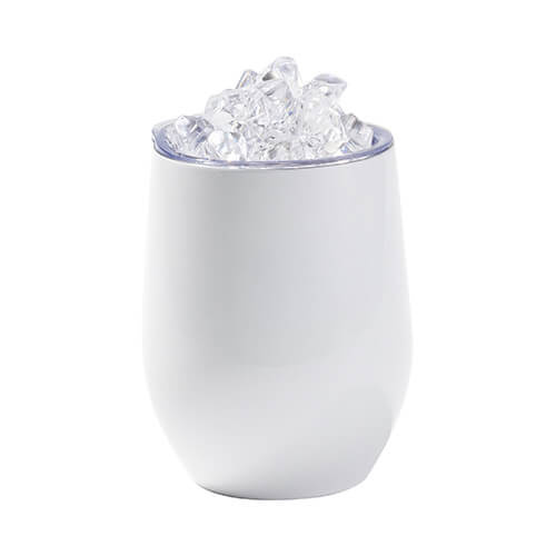 360 ml muki glögiä varten sublimaatiota varten - valkoinen, kansi tekojäällä