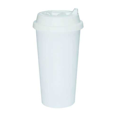 ECO Tumbler-krus med hvidt låg Sublimering med termisk overførsel