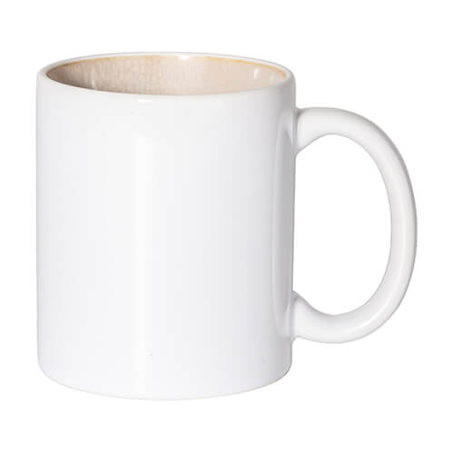 Cană de 330 ml cu interior glazurat pentru sublimare - gri