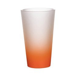 Verre dépoli pour sublimation 450 ml - dégradé orange