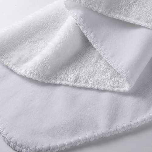 Pătură din microfibră și fleece arctic pentru sublimare - alb