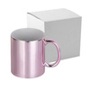 Krus 330 ml belagt til sublimering - pink, med papkasse