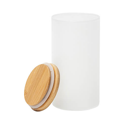 Staklena posuda od 750 ml s bambusovim poklopcem za sublimaciju