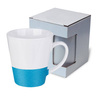 Latte mug 300 ml with a glitter strap for sublimation printing with box KAR3 - blue