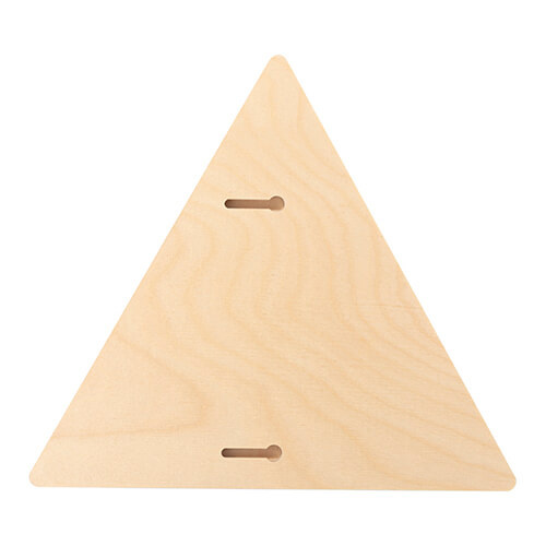 Triangulär fotoram i plywood för sublimering - 22,8 x 25,4 cm