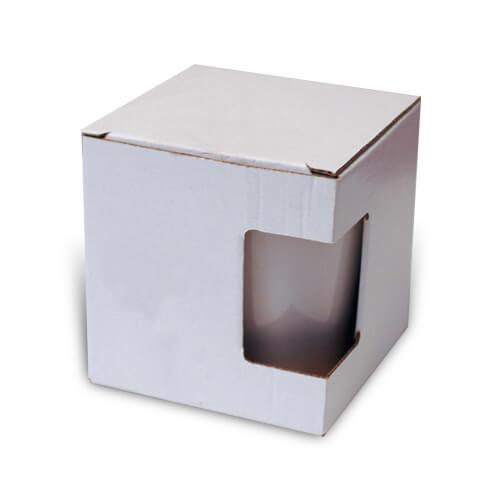 Boîte avec fenêtre pour mug Latte petit en carton Sublimation Transfert Thermique