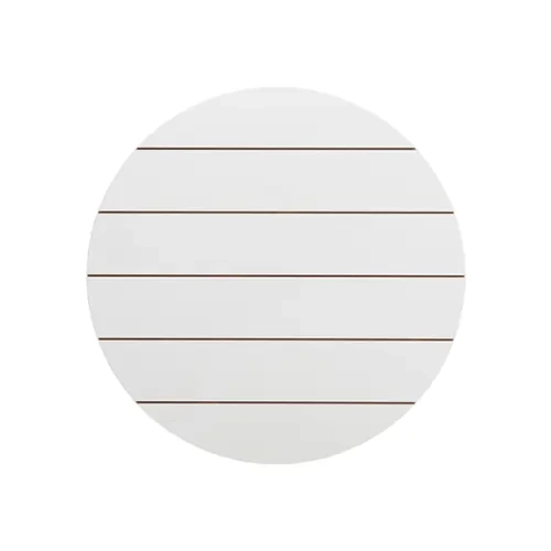 Кръгла фоторамка от MDF, на райета, Ø 25,4 cm