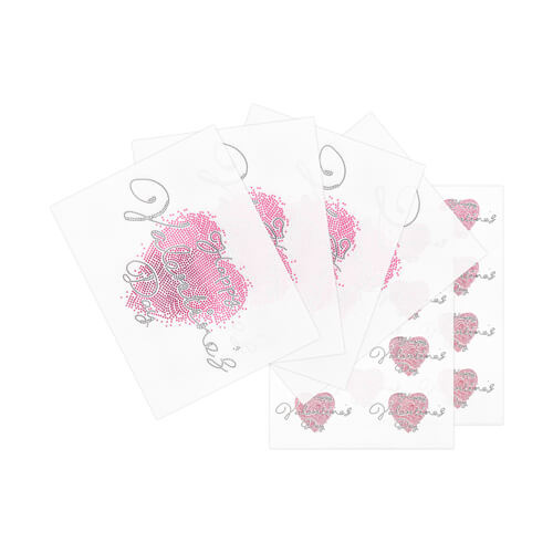 Un juego de sábanas con circonitas cúbicas para transferencia térmica - Corazón