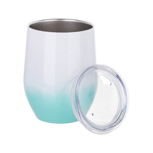 Mugg för glögg 360 ml för sublimering - vit och mintgradient