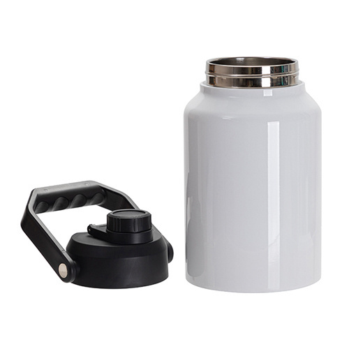 1080 ml resemugg i rostfritt stål med lock och sublimerande munstycke - vit