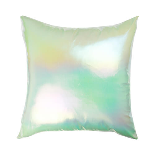 Taie d'oreiller 40 x 40 cm pour sublimation - effet holo - vert clair