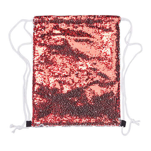 Sac à dos 36 x 45 cm avec paillettes sublimable - rouge