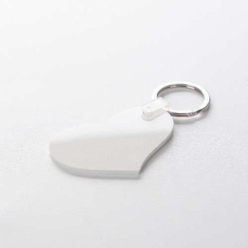 Plastic keyring for sublimation - heart