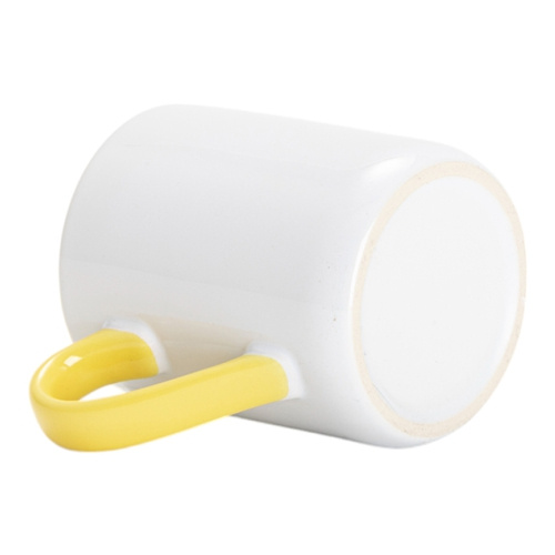 Mug à sublimation de 325 ml - avec intérieur et anse jaunes