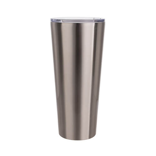 Mugg - 1000 ml tumlare i rostfritt stål för sublimering - silver