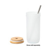720 ml Mason Jar glass mug with bamboo screw cap for sublimation