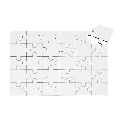 MDF Puzzle 25 x 17,5 cm 30 elementtiä Sublimaatio Lämpösiirto