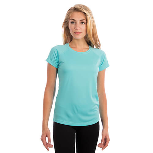 Solar dames T-shirt met korte mouwen voor sublimatie - Water Blue