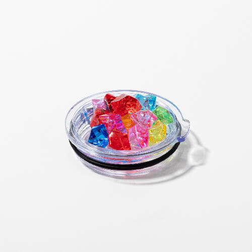 Taza de café de 300 ml para sublimación - blanca, tapa con hielo de color artificial