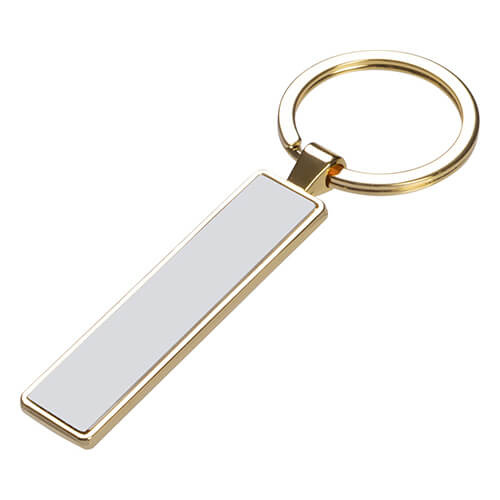 Dubbelsidig nyckelring 1,3 x 6,3 cm för sublimering - guld