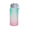 750 ml frosted glass sports bottle for sublimation - pink-green