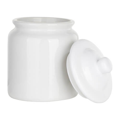 Recipiente de cerámica de 2400 ml con tapa para sublimación