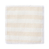 Canvas mug coaster 10 x 10 cm cream with yellow stripes for sublimation