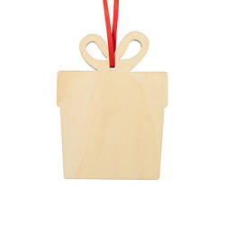 Fából készült karácsonyfa akasztó szublimációhoz - ajándék