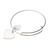 Pulsera con hogar de cristal y medallón de corazón para impresión por sublimación