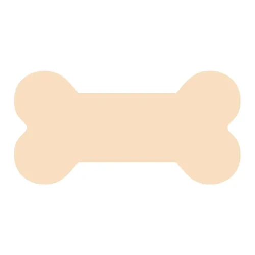 Bone-shaped plywood photo frame, 25.4 x 12.7 cm