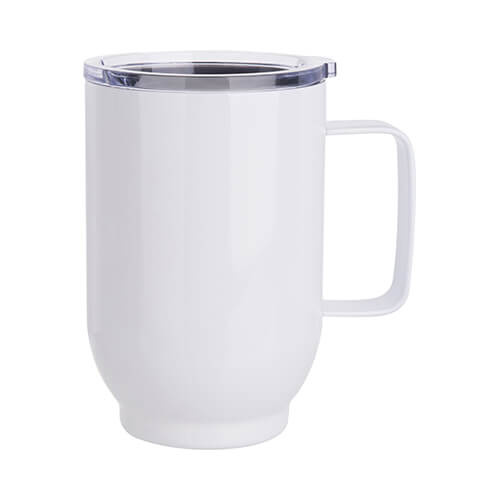 Taza alta de metal de 500 ml para café por sublimación - blanco