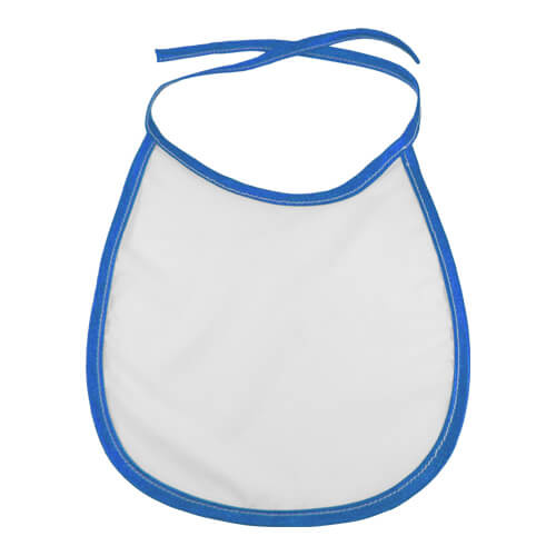 Baby slabbetje met blauwe bies Sublimatie thermische overdracht