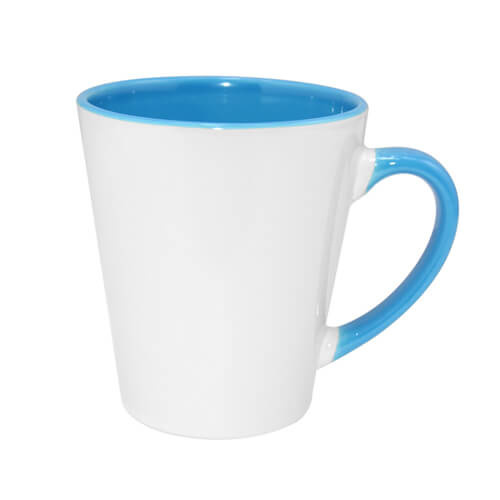 Mug Funny bleu ciel coniques Latte petits A+ Sublimation Transfert Thermique