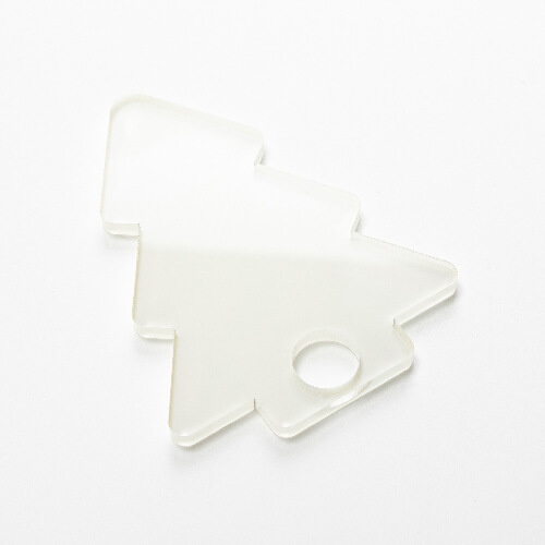 Acryl naambadge voor 1200 ml mok voor sublimatie - kerstboom