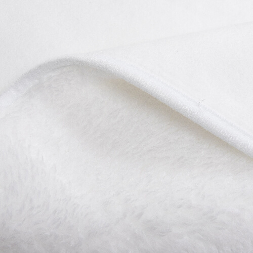 Microfiber and arctic fleece blanket with a hood 150 x 130 cm for sublimation - white
