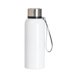 Stainless steel bottle 600 ml with string handle - white