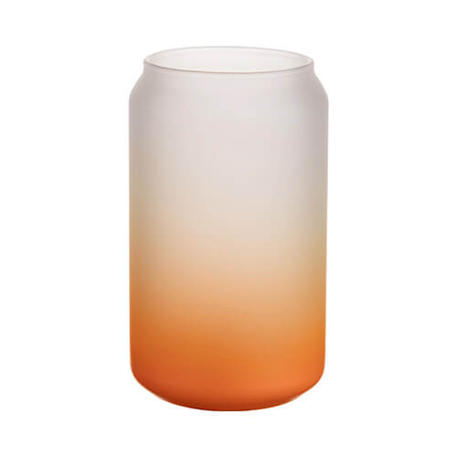 Verre dépoli pour sublimation 400 ml - dégradé orange 