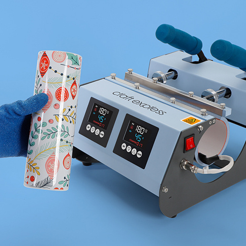 To-stationers kop- og tumblerpresse - 3-i-1-model