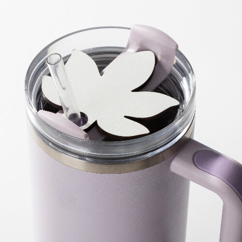 Namnbricka i fiberboard med glitter för 1200 ml mugg för sublimering - blad