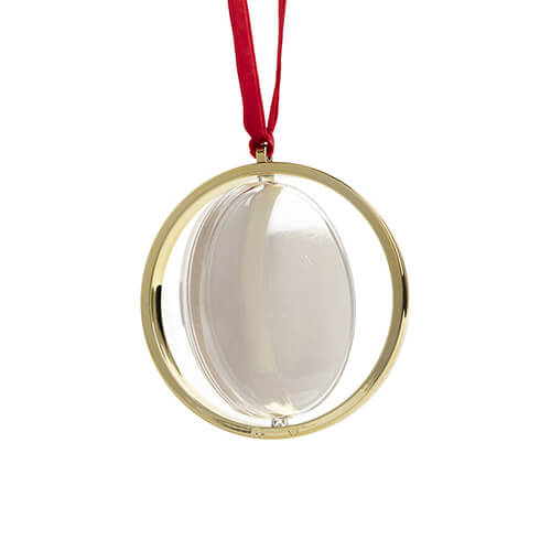 Ornament pom de Crăciun rotativ pentru sublimare - auriu