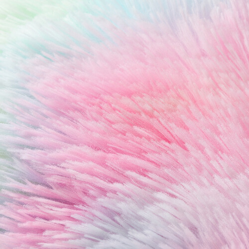 Farverigt pudebetræk 45 x 45 cm i langhåret fleece og mikrofiber til sublimering