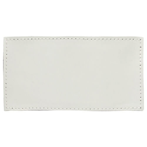 Rectangular leather patch with velcro for sublimation